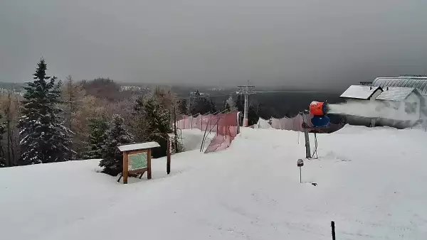 Widok na Tatry z obrotowej kamery na Jaworzynie Krynickiej