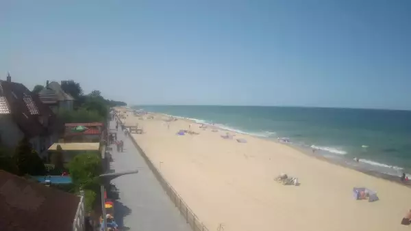 Sarbinowo plaża kamera na plaży