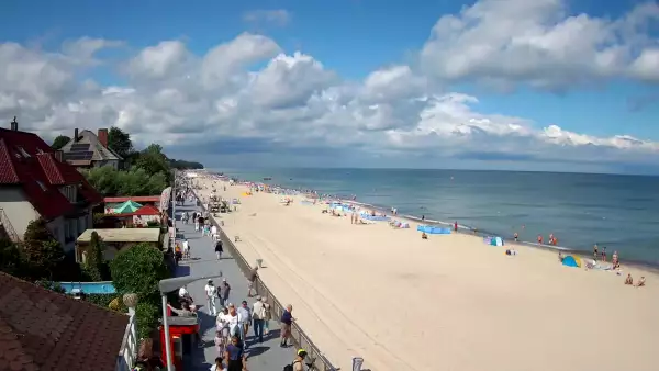 Sarbinowo plaża kamera na plaży
