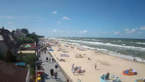 Sarbinowo plaża kamera na plaży