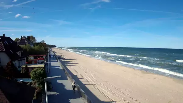 Sarbinowo plaża kamera na plaży