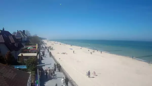Sarbinowo plaża kamera na plaży