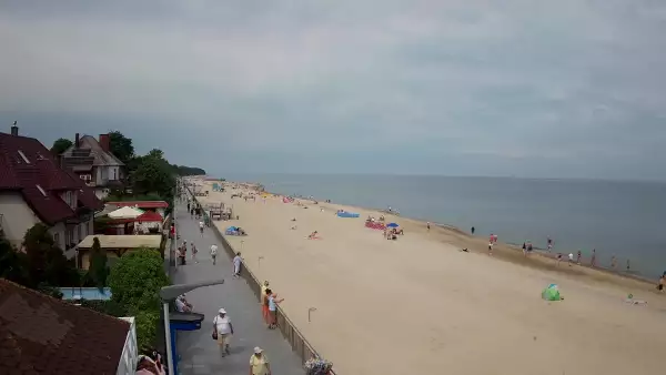 Sarbinowo plaża kamera na plaży