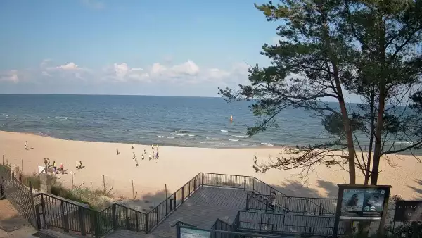 Widok z kamery na plażę w Stegnie to prawdziwa zachęta do wypoczynku.