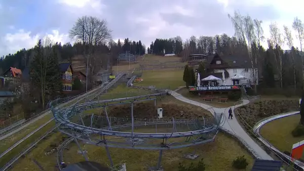 Ujęcie na tory saneczkowe w KOLOROWEJ w Karpaczu