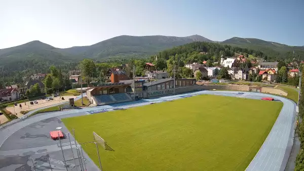 Widok z kamer na stadion Sportowy im. Ireny Szewińskiej