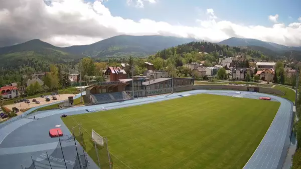 Widok z kamer na stadion Sportowy im. Ireny Szewińskiej