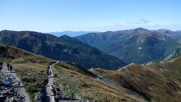 Widok z Kamery na panoramę Tatr na żywo