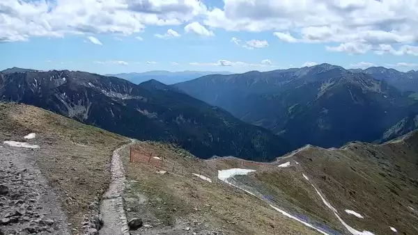 Widok z Kamery na panoramę Tatr na żywo