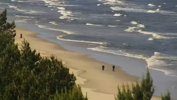 Widok na plażę i morze w Kątach Rybackich - zobacz