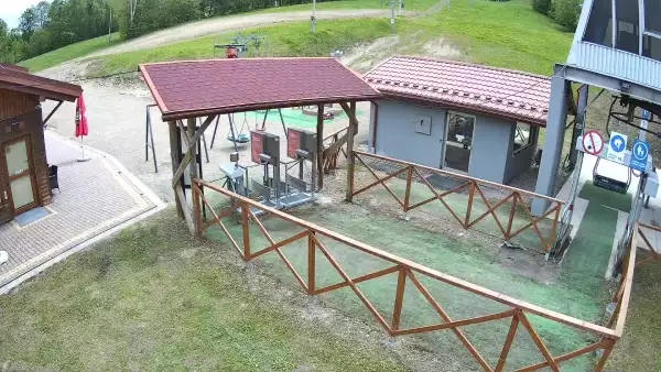 Widok na bramki dla narciarzy