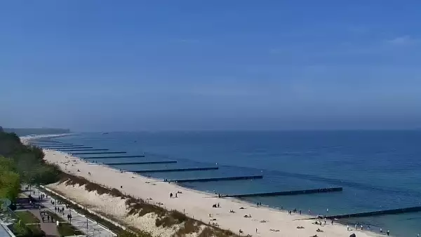 Kamera Kołobrzeg promenada, bulwar, plaża, morze