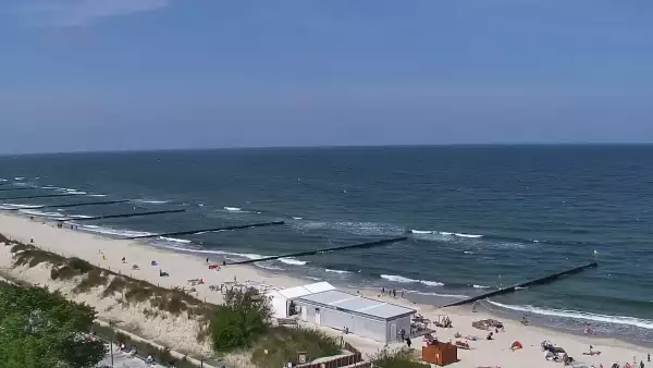 Kamera Kołobrzeg promenada, bulwar, plaża, morze
