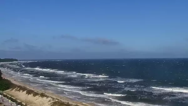 Kamera Kołobrzeg promenada, bulwar, plaża, morze