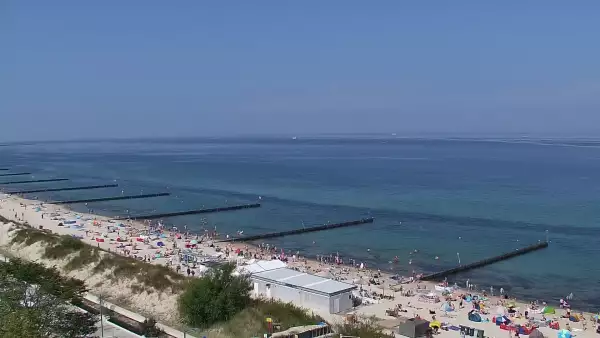 Kamera Kołobrzeg promenada, bulwar, plaża, morze