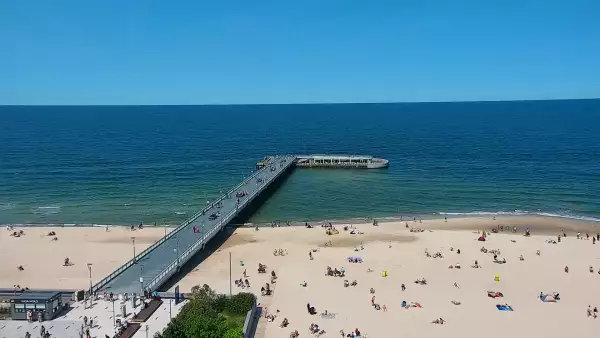 Obraz na żywo na Molo i Plażę w Kołobrzegu