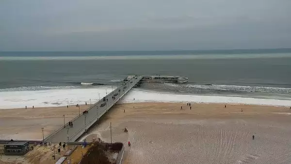 Obraz na żywo na Molo i Plażę w Kołobrzegu