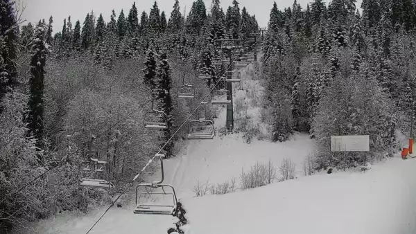 Widok na trasę narciarską nr6 w Kotelnicy Białczańskiej