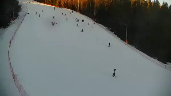 Widok na trasę narciarską nr6 w Kotelnicy Białczańskiej