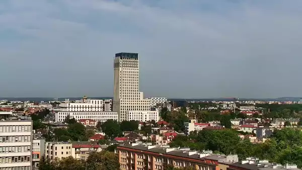 Widok na panoramę Krakowa - kamera obrotowa