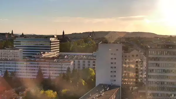 Widok na panoramę Krakowa - kamera obrotowa