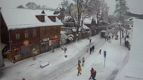 Kamera Zakopane na żywo widok na deptak
