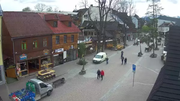 Kamera Zakopane na żywo widok na deptak