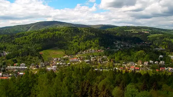 PKL Góra Parkowa - widok z wieży na Beskid Sądecki