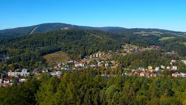 PKL Góra Parkowa - widok z wieży na Beskid Sądecki