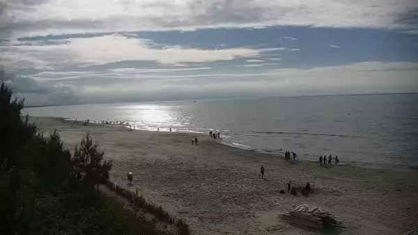 Krynica Morska widok na plażę i morze