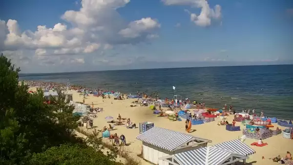 Krynica Morska widok na plażę i morze