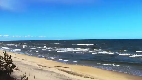 Krynica Morska widok na plażę i morze