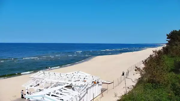 Krynica Morska widok na plażę i morze