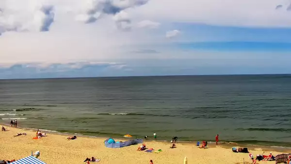 Krynica Morska widok na plażę i morze