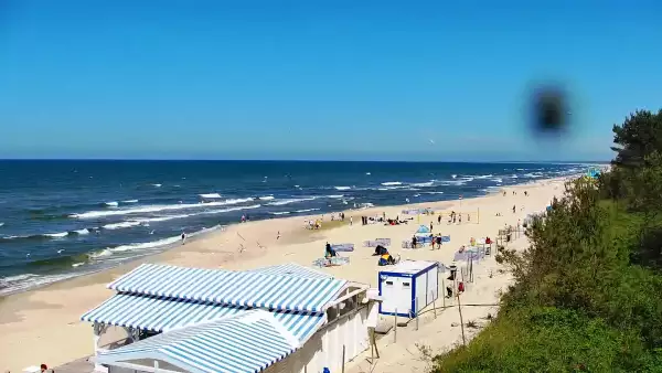 Krynica Morska widok na plażę i morze