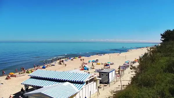Krynica Morska widok na plażę i morze