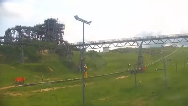 Widok na najdłuższy stok narciarski na Mazurach