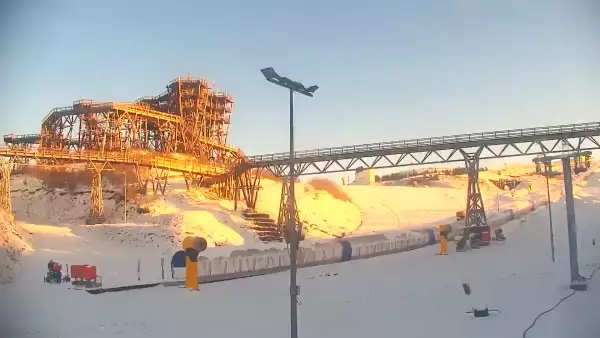 Widok na najdłuższy stok narciarski na Mazurach