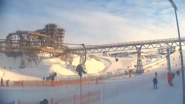 Widok na najdłuższy stok narciarski na Mazurach