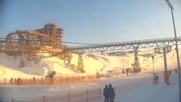 Widok na najdłuższy stok narciarski na Mazurach