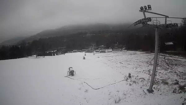 Widok z górnej stacji ośrodka narciarskiego w Lądku-Zdroju