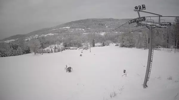 Widok z górnej stacji ośrodka narciarskiego w Lądku-Zdroju