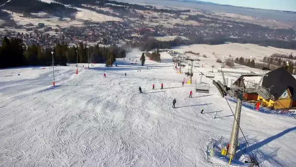 Widok panoramiczny na stok Grapa Litwinka Czarna Góra.