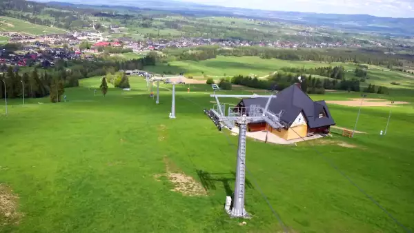 Widok panoramiczny na stok Grapa Litwinka Czarna Góra.