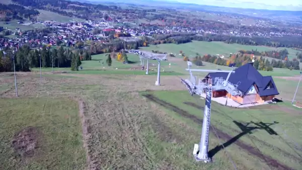 Widok panoramiczny na stok Grapa Litwinka Czarna Góra.