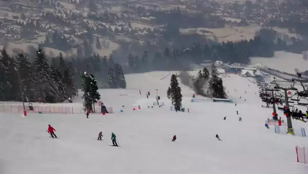 Widok panoramiczny na stok Grapa Litwinka Czarna Góra.