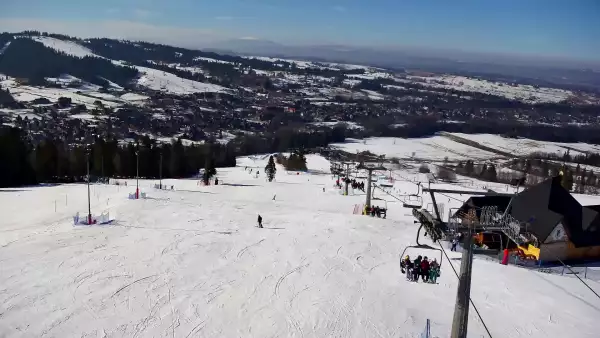 Widok panoramiczny na stok Grapa Litwinka Czarna Góra.