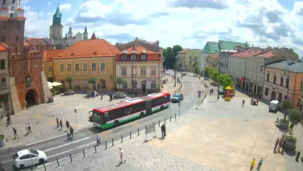 Widok z Kamery na Plac Łokietka w Lublinie