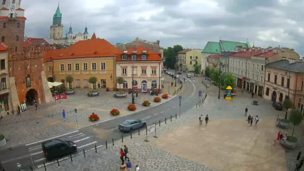 Widok z Kamery na Plac Łokietka w Lublinie