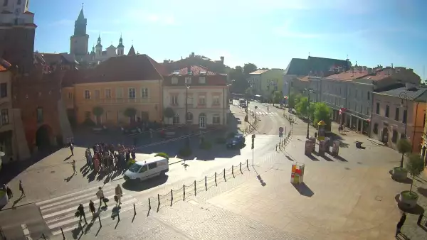 Widok z Kamery na Plac Łokietka w Lublinie
